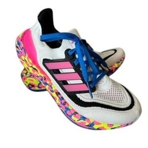 adidas Women's White Pink Blue Multicolor Running Sneakers